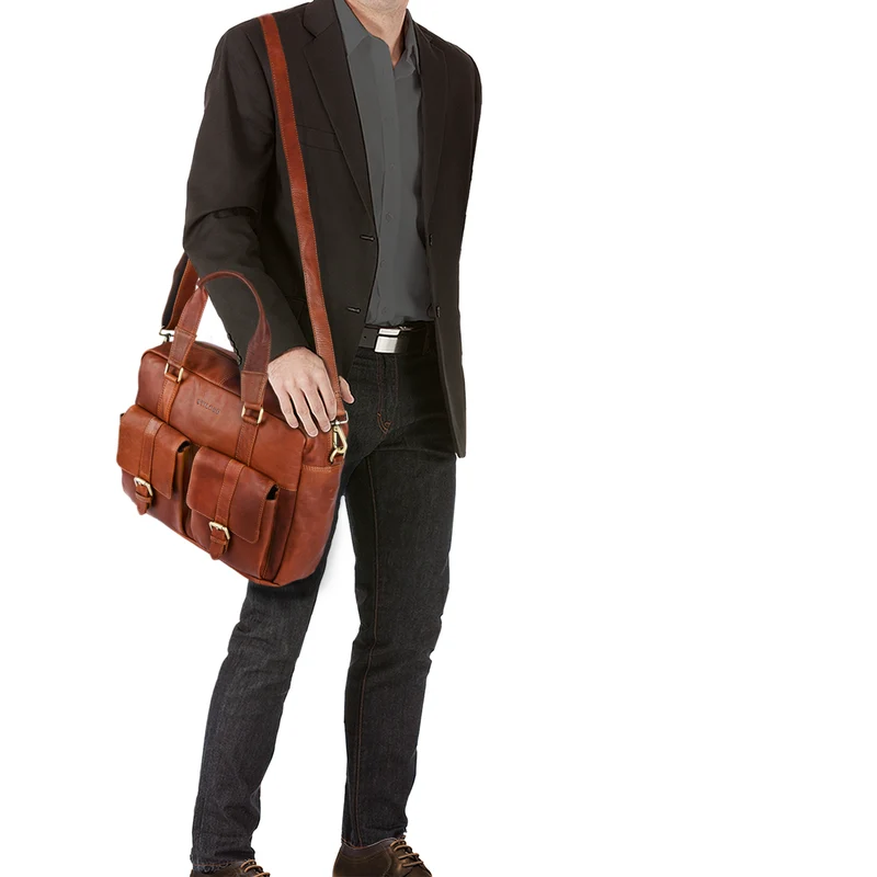 "Vitus" Ledertasche Männer Frauen braun