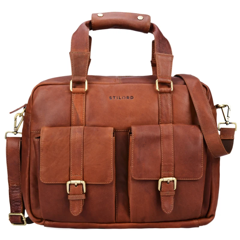 "Vitus" Ledertasche Männer Frauen braun