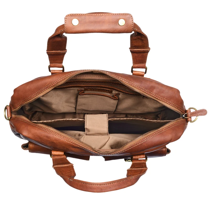 "Vitus" Ledertasche Männer Frauen braun