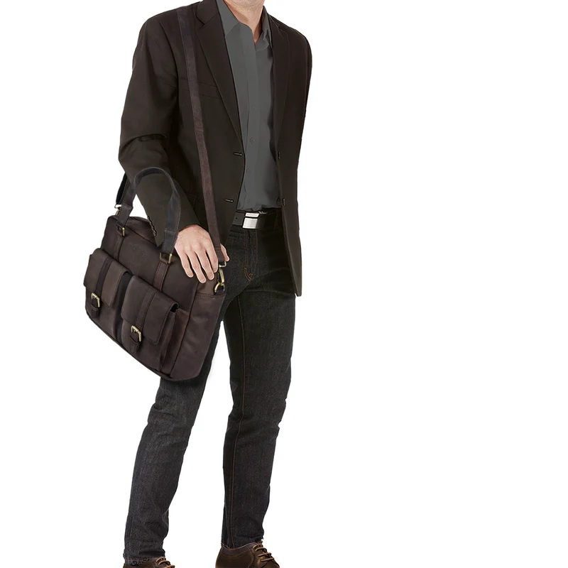 "Vitus" Ledertasche Männer Frauen braun