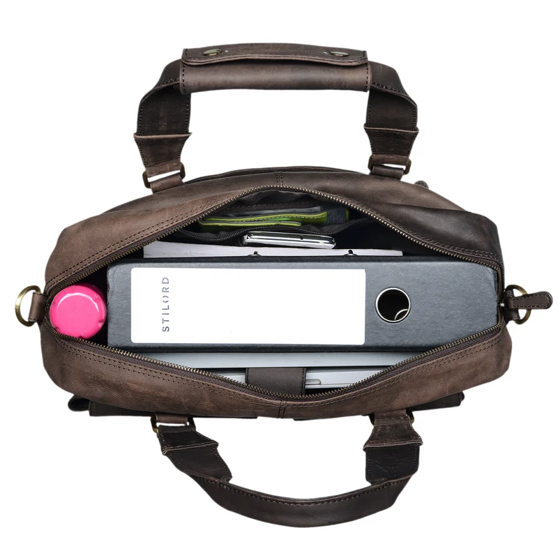 "Vitus" Ledertasche Männer Frauen braun