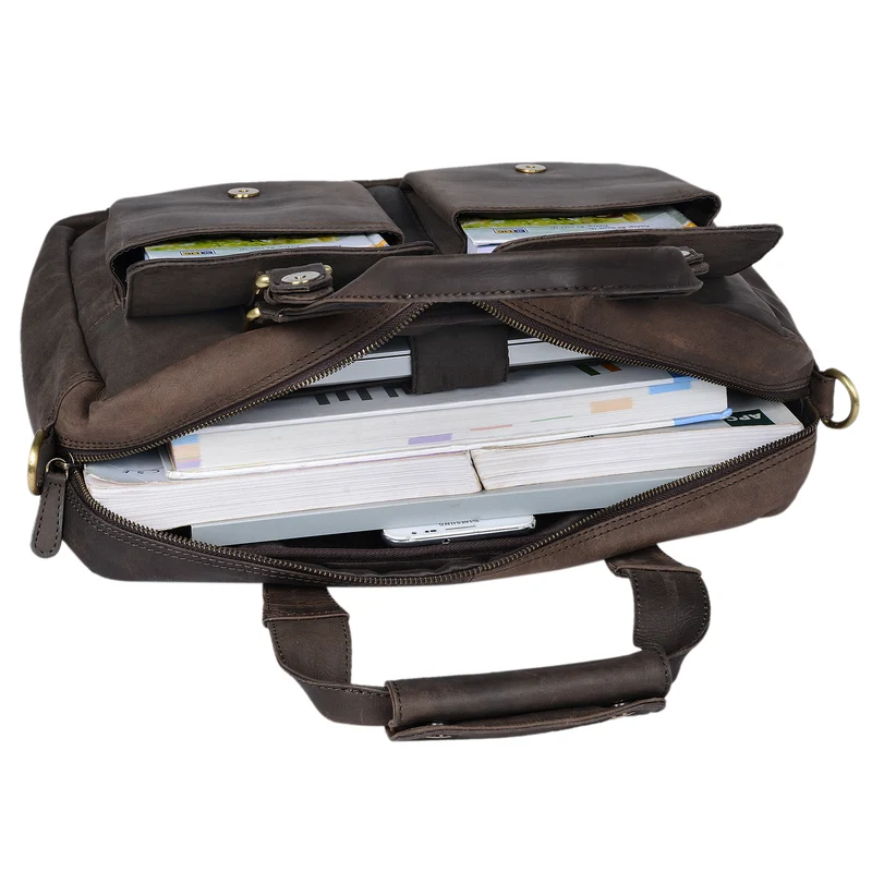 "Vitus" Ledertasche Männer Frauen braun