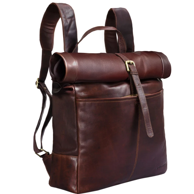 "Jackson" Leder Rucksack Männer braun