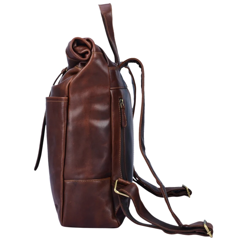 "Jackson" Leder Rucksack Männer braun