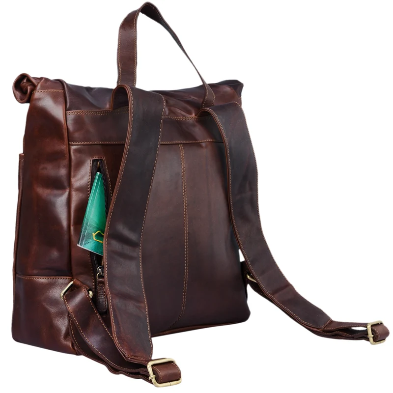 "Jackson" Leder Rucksack Männer braun