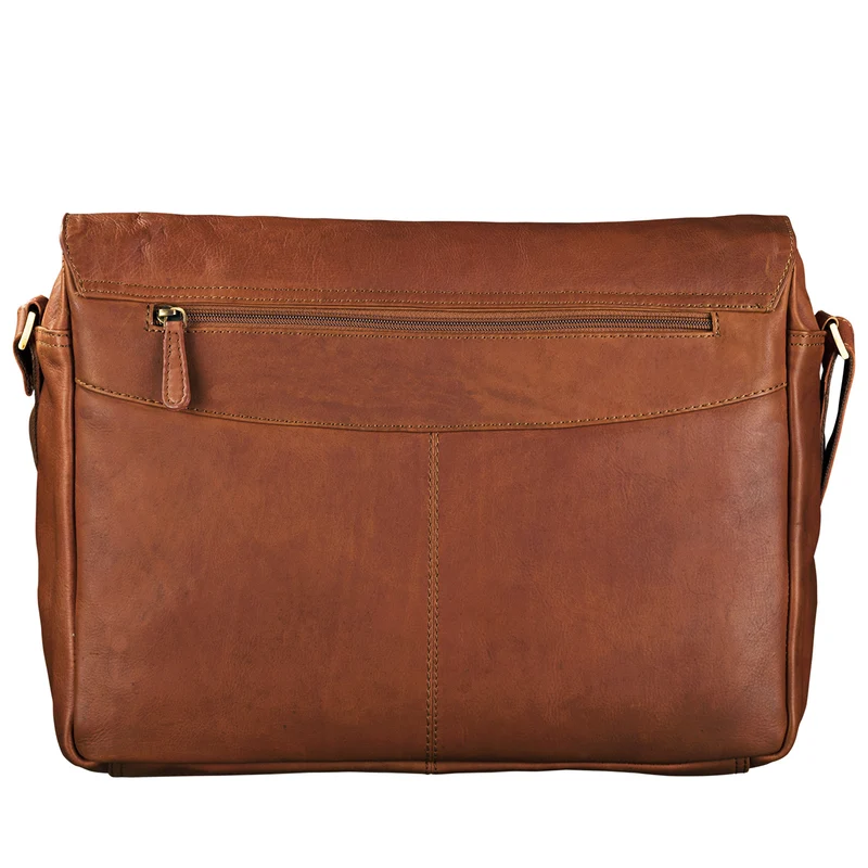 "Rick" Schultertasche Leder für 15,6 Zoll Laptop
