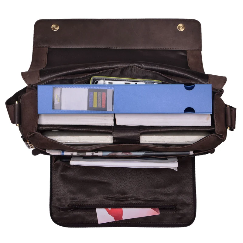"Rick" Schultertasche Leder für 15,6 Zoll Laptop