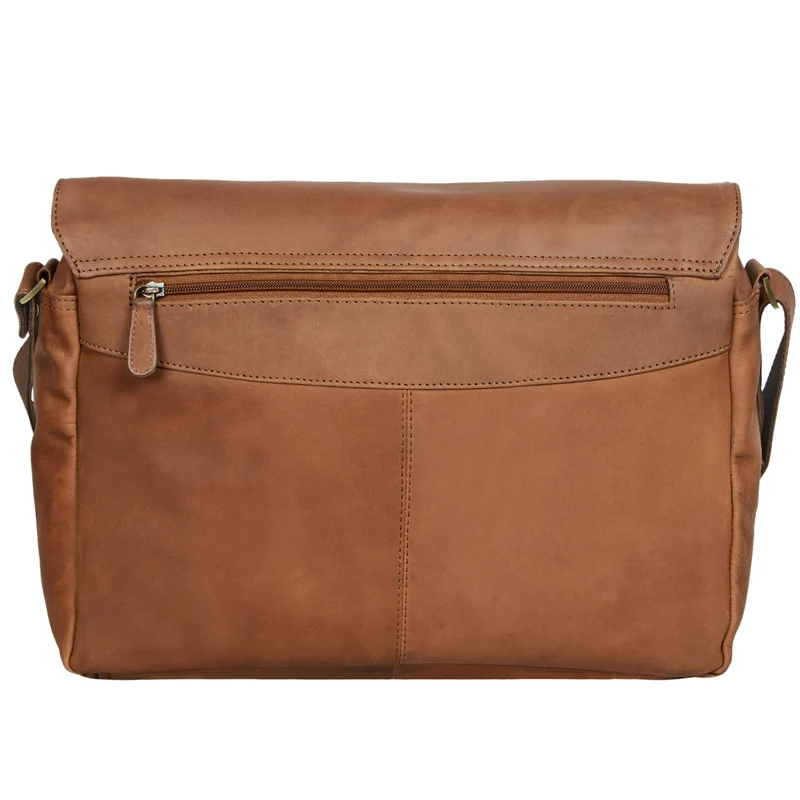 "Rick" Schultertasche Leder für 15,6 Zoll Laptop