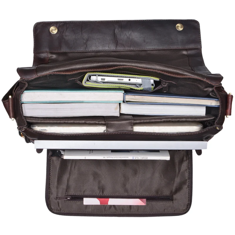 "Rick" Schultertasche Leder für 15,6 Zoll Laptop