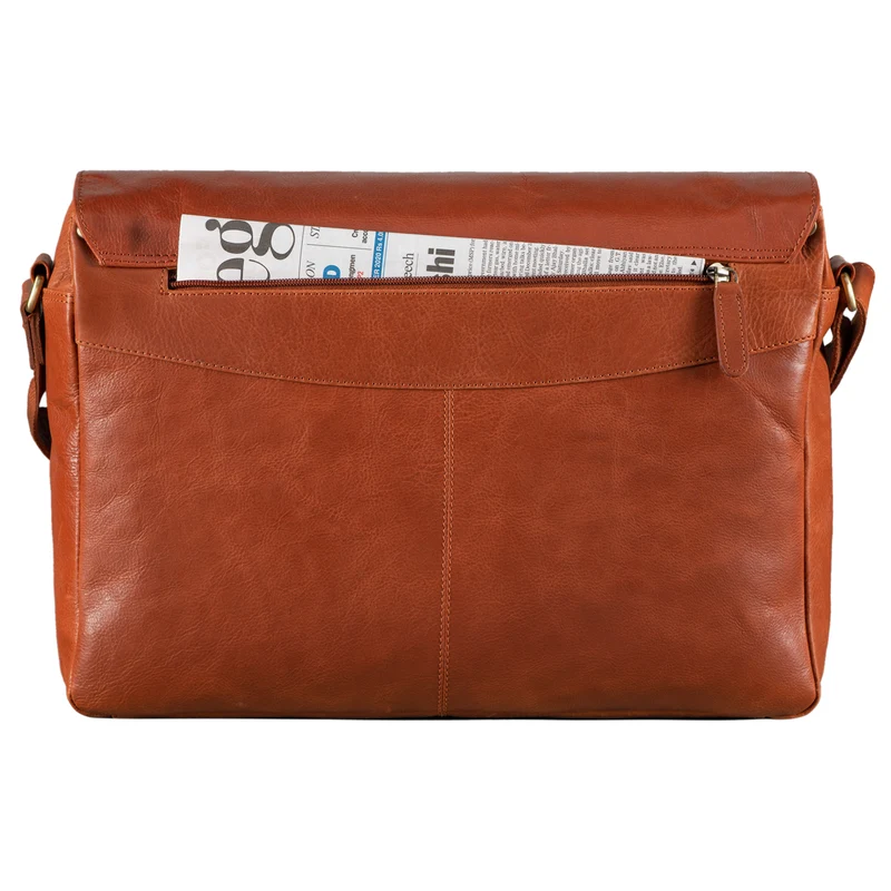 "Rick" Schultertasche Leder für 15,6 Zoll Laptop