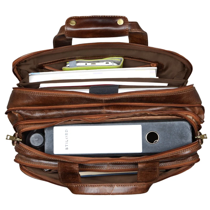 "Alexander" Lehrertasche Herren Leder Vintage
