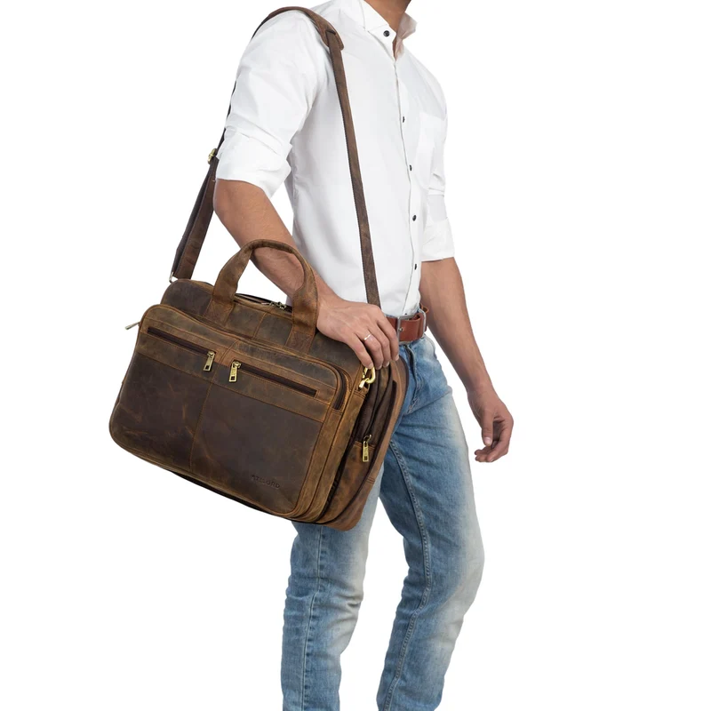 "Alexander" Lehrertasche Herren Leder Vintage