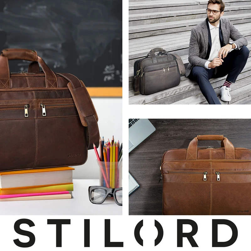 "Alexander" Lehrertasche Herren Leder Vintage