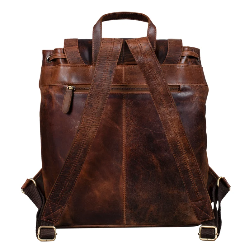 "Nora" Großer Lederrucksack Vintage für Damen und Herren