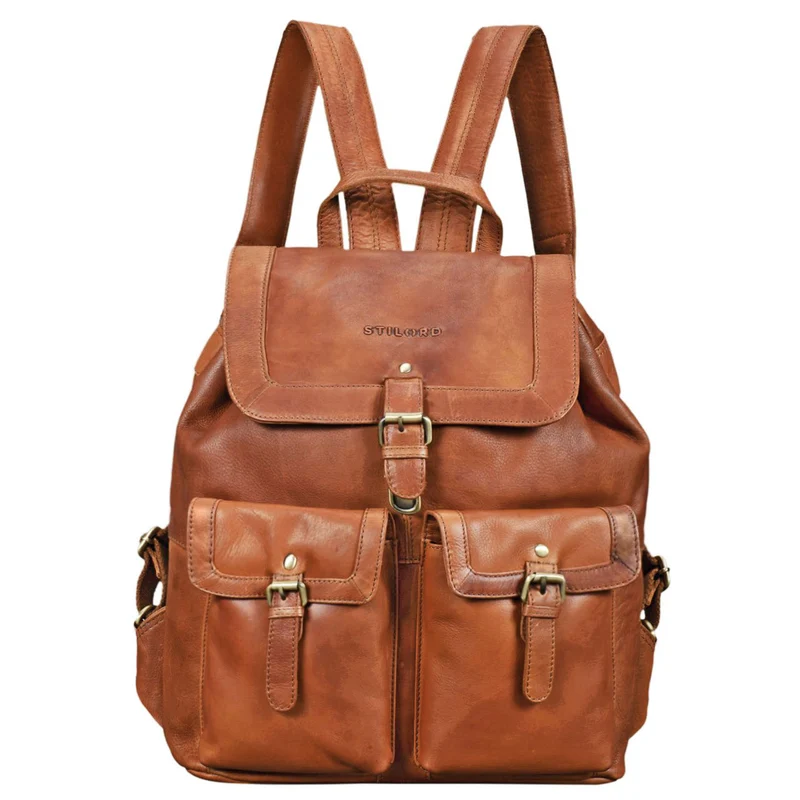 "Nora" Großer Lederrucksack Vintage für Damen und Herren