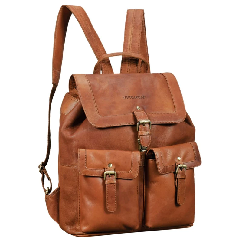 "Nora" Großer Lederrucksack Vintage für Damen und Herren