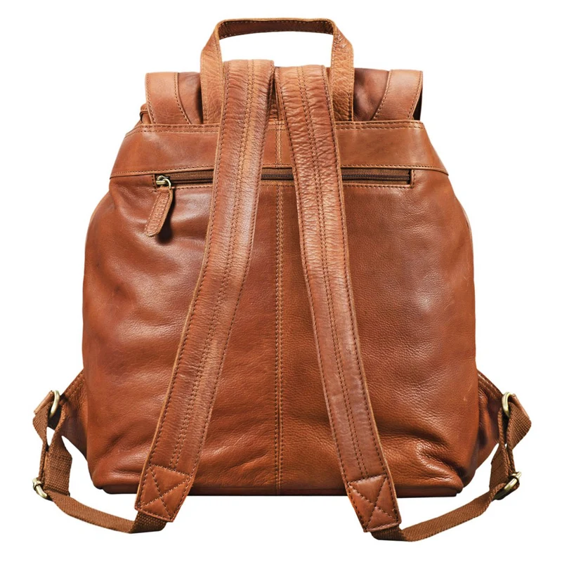 "Nora" Großer Lederrucksack Vintage für Damen und Herren
