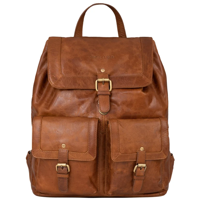 "Nora" Großer Lederrucksack Vintage für Damen und Herren