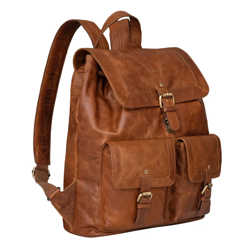 "Nora" Großer Lederrucksack Vintage für Damen und Herren