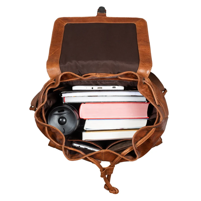 "Nora" Großer Lederrucksack Vintage für Damen und Herren