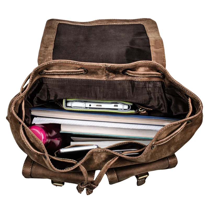 "Nora" Großer Lederrucksack Vintage für Damen und Herren