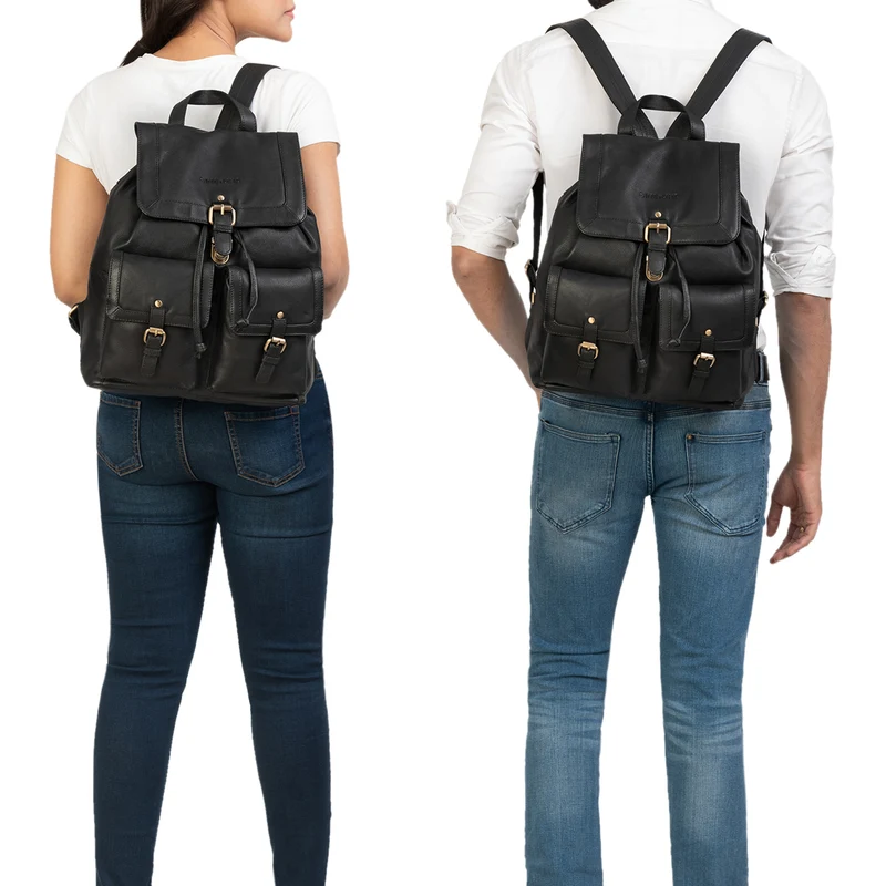 "Nora" Großer Lederrucksack Vintage für Damen und Herren