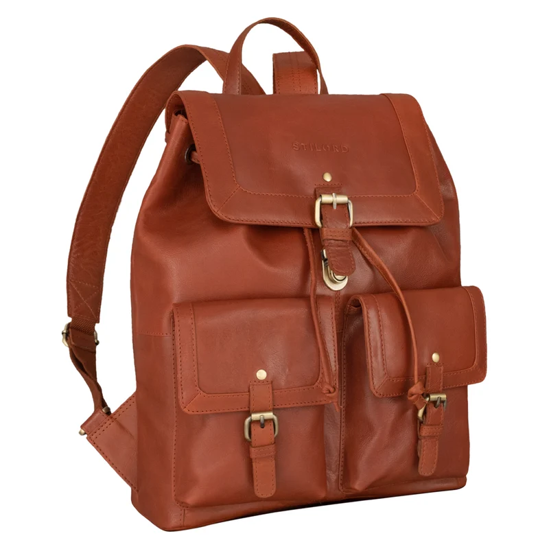 "Nora" Großer Lederrucksack Vintage für Damen und Herren