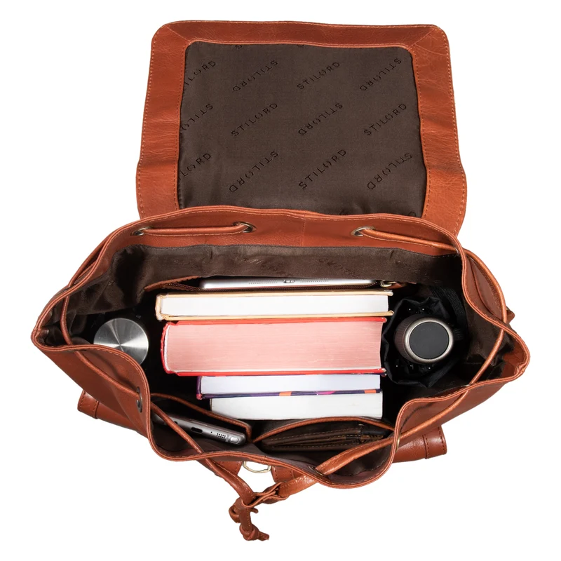 "Nora" Großer Lederrucksack Vintage für Damen und Herren