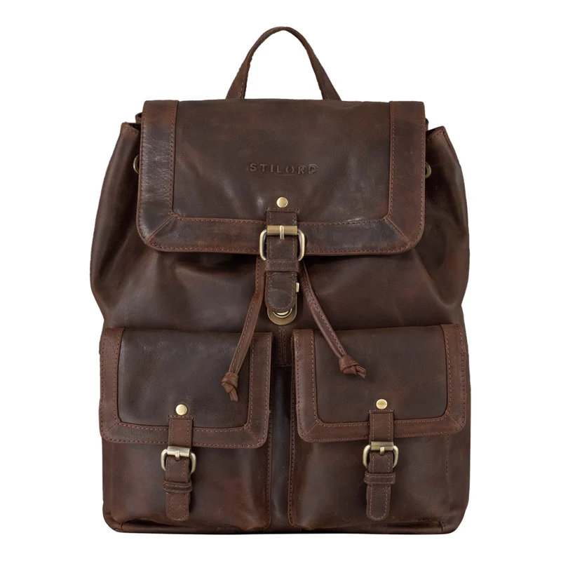 "Nora" Großer Lederrucksack Vintage für Damen und Herren