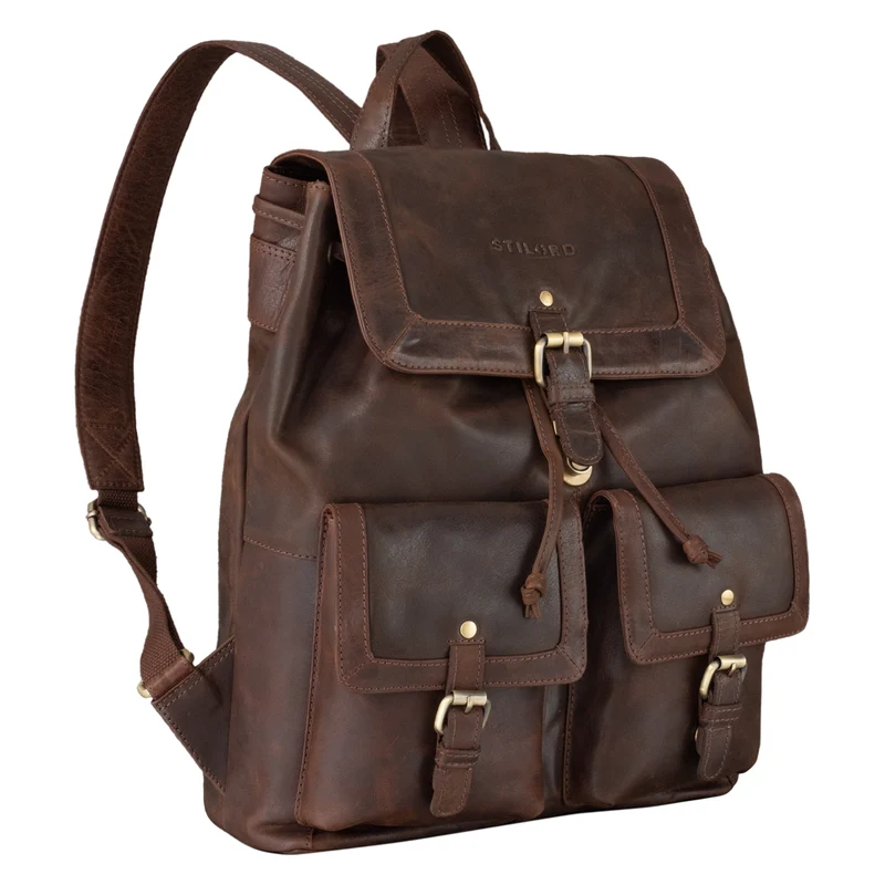 "Nora" Großer Lederrucksack Vintage für Damen und Herren