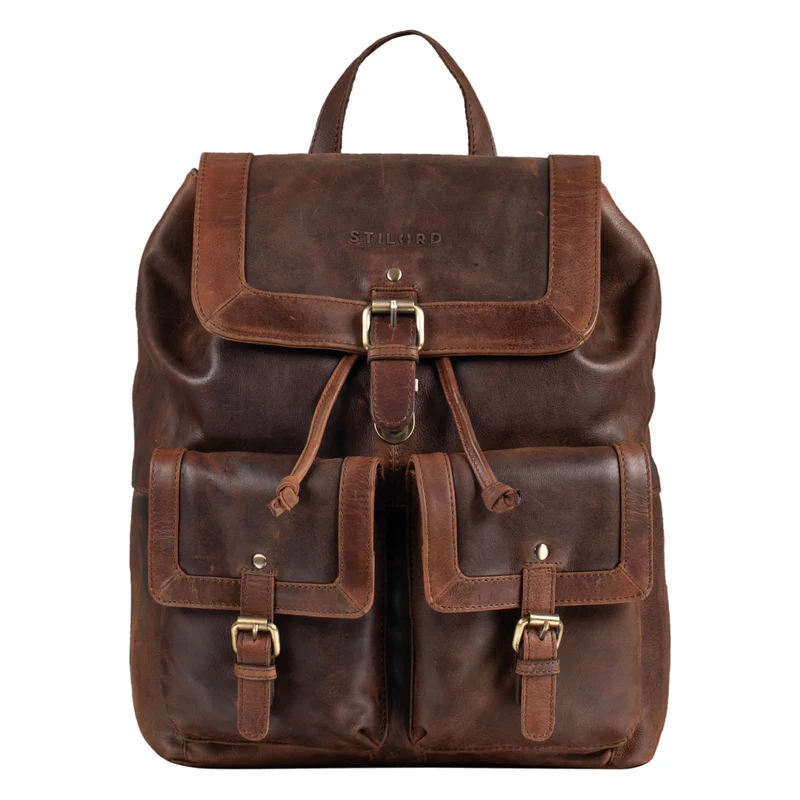 "Nora" Großer Lederrucksack Vintage für Damen und Herren