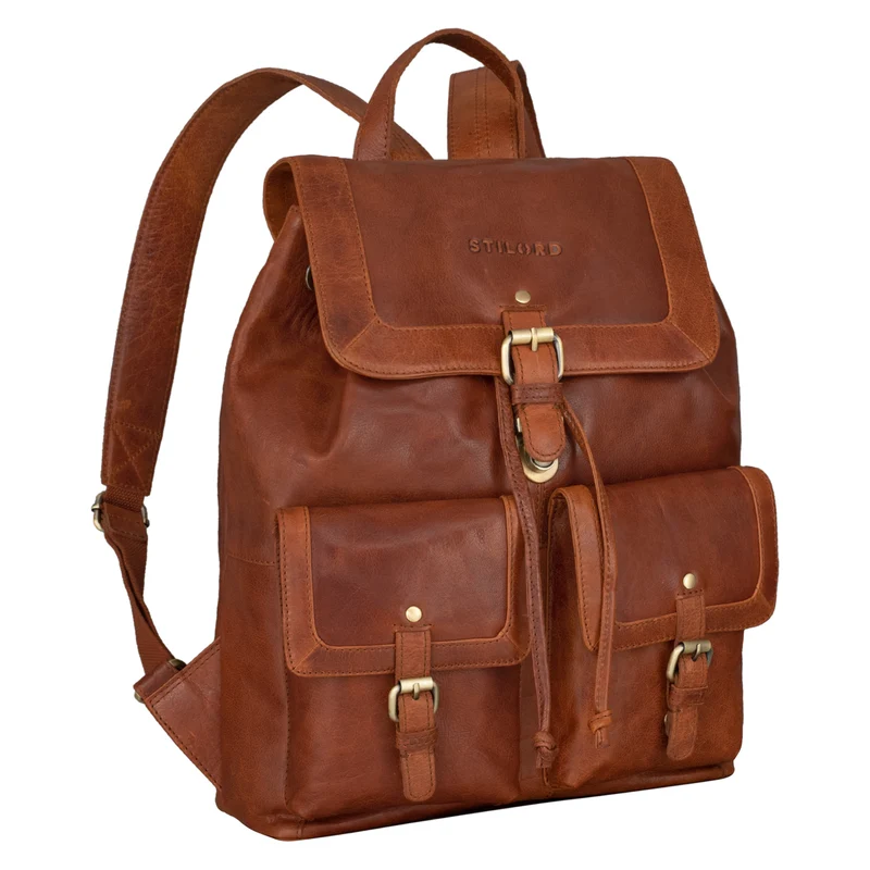"Nora" Großer Lederrucksack Vintage für Damen und Herren
