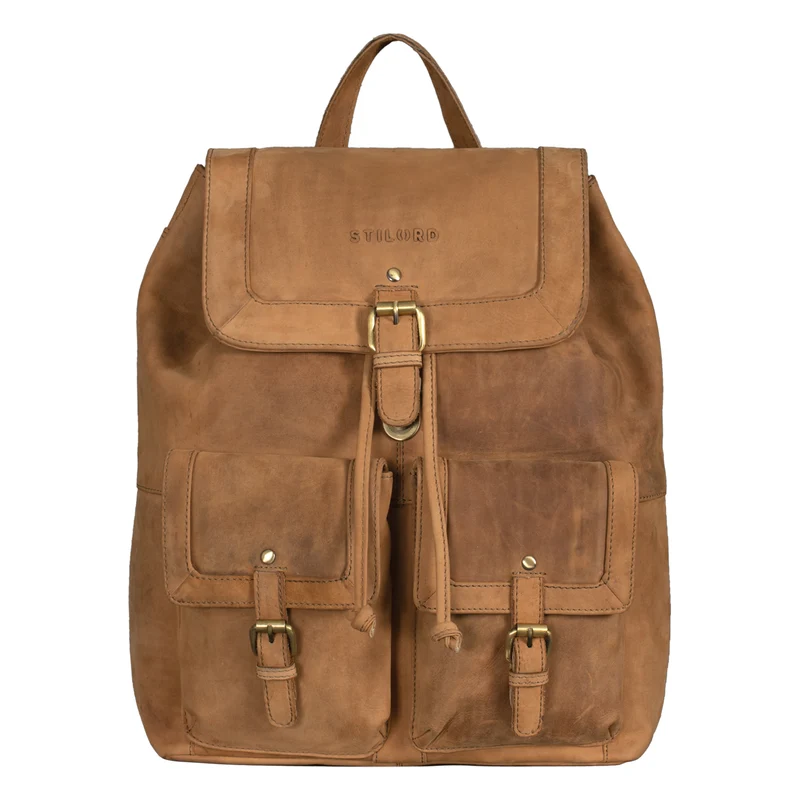 "Nora" Großer Lederrucksack Vintage für Damen und Herren