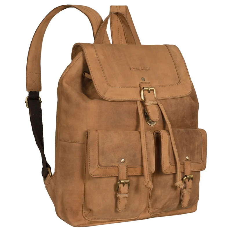 "Nora" Großer Lederrucksack Vintage für Damen und Herren