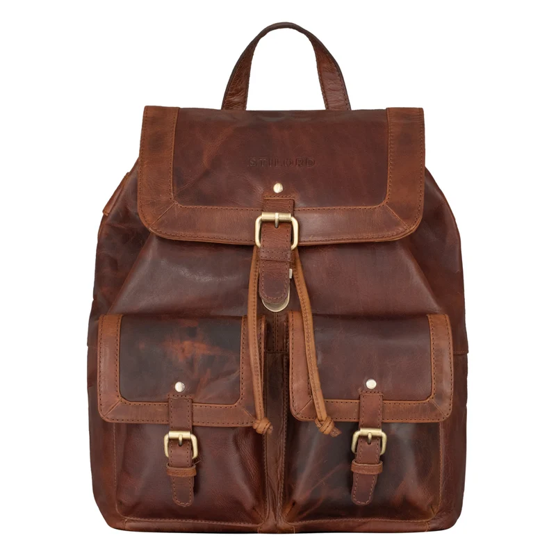 "Nora" Großer Lederrucksack Vintage für Damen und Herren