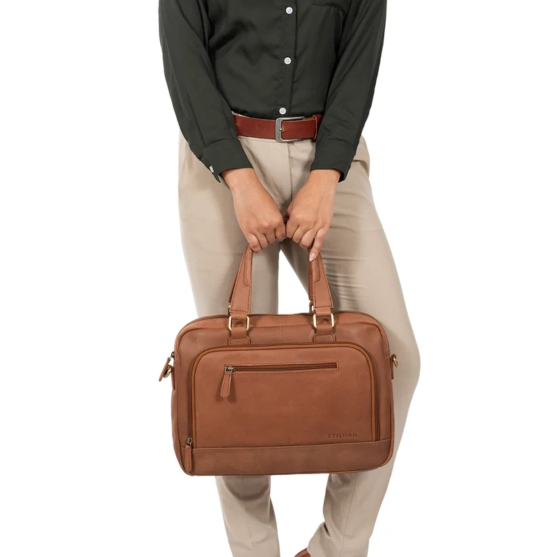 "Catherine" Leder Businesstasche Damen 13.3 Zoll