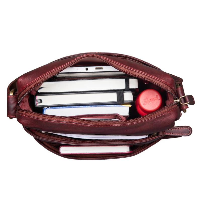 "Pia" Vintage Umhängetasche Damen Leder