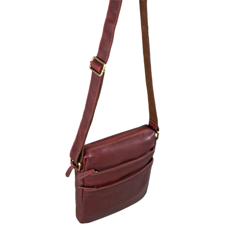 "Pia" Vintage Umhängetasche Damen Leder