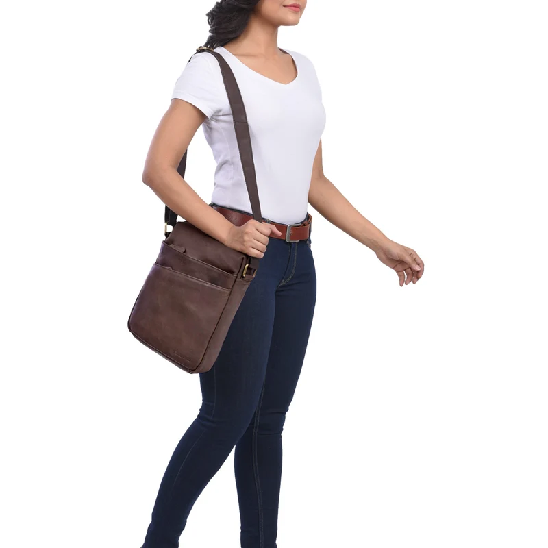 "Pia" Vintage Umhängetasche Damen Leder
