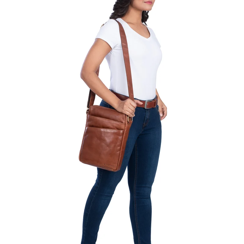 "Pia" Vintage Umhängetasche Damen Leder