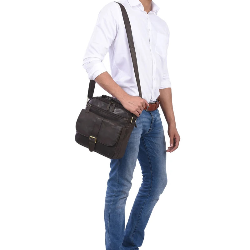 "Ricardo" Vintage Leder Umhängetasche Herren