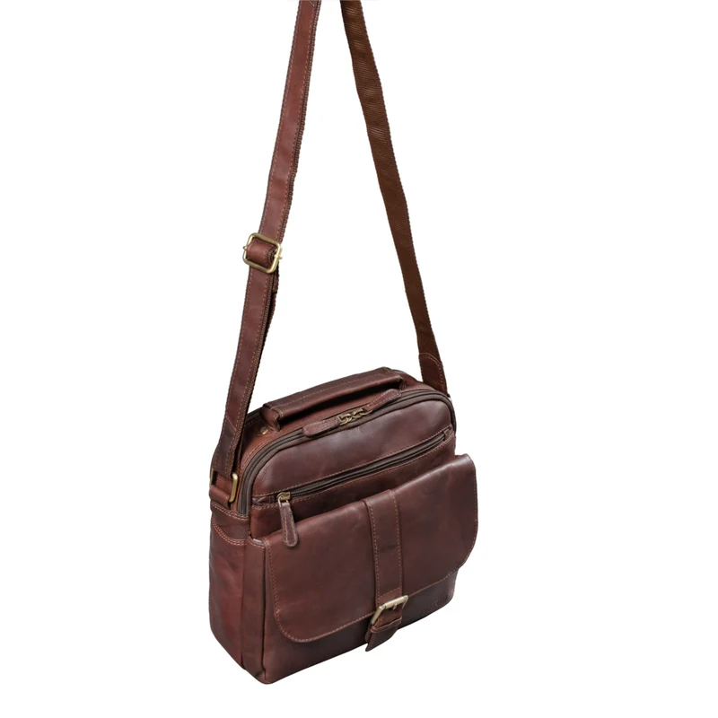 "Ricardo" Vintage Leder Umhängetasche Herren