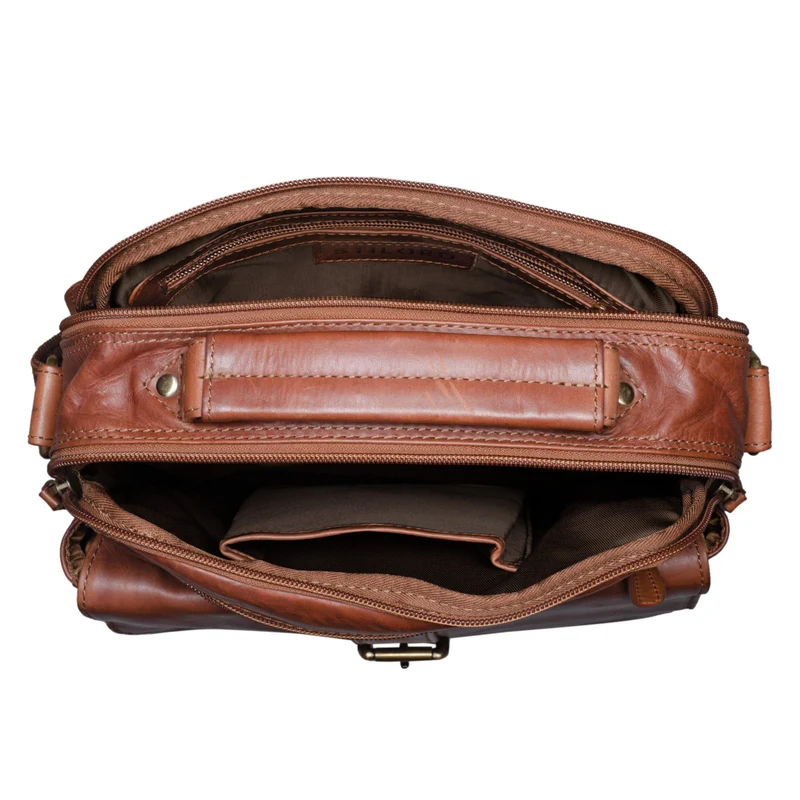 "Ricardo" Vintage Leder Umhängetasche Herren