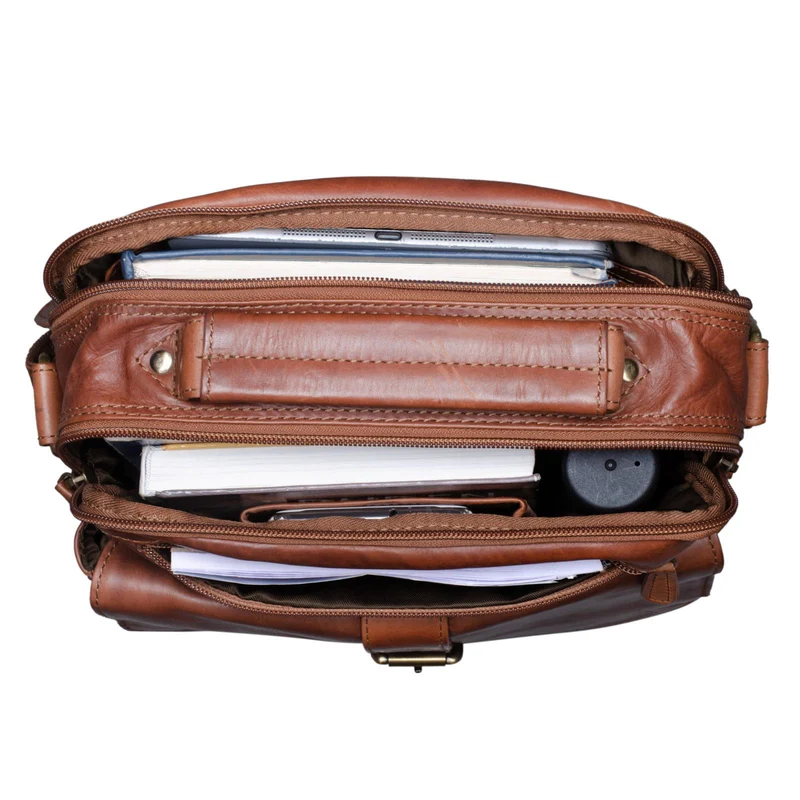 "Ricardo" Vintage Leder Umhängetasche Herren