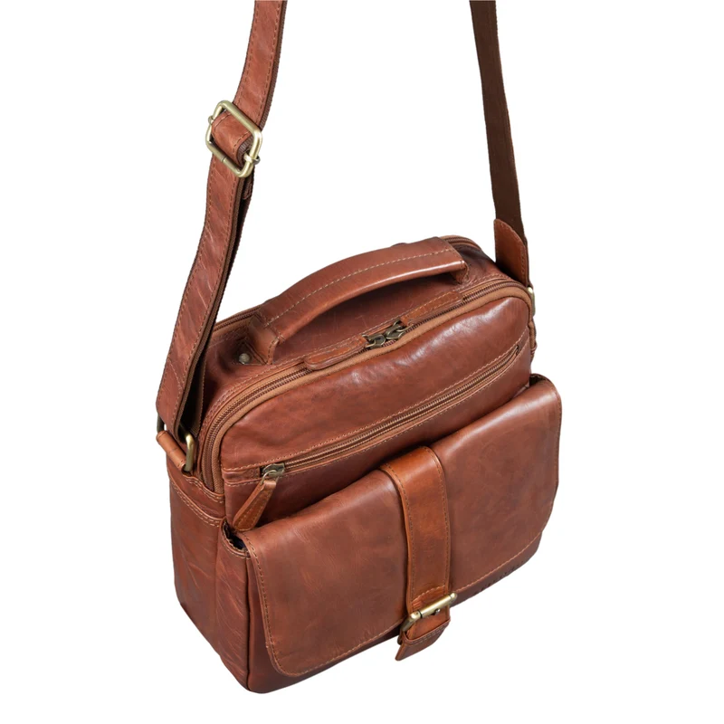 "Ricardo" Vintage Leder Umhängetasche Herren