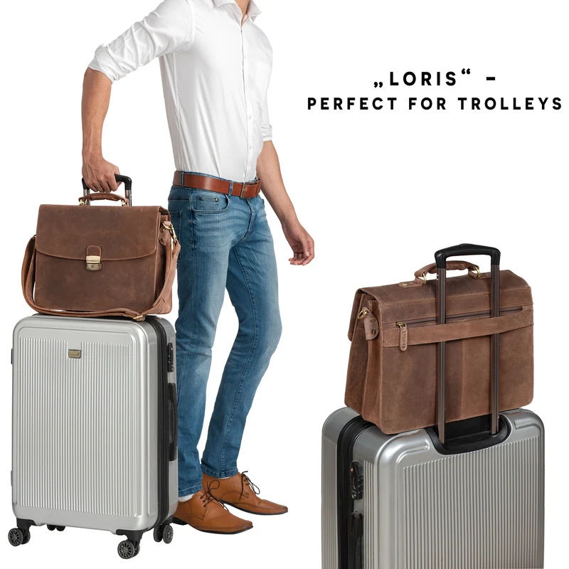 "Loris" Klassische Aktentasche Leder groß