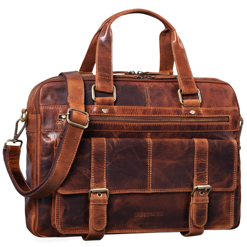"Alvaro" Vintage Ledertasche Laptoptasche