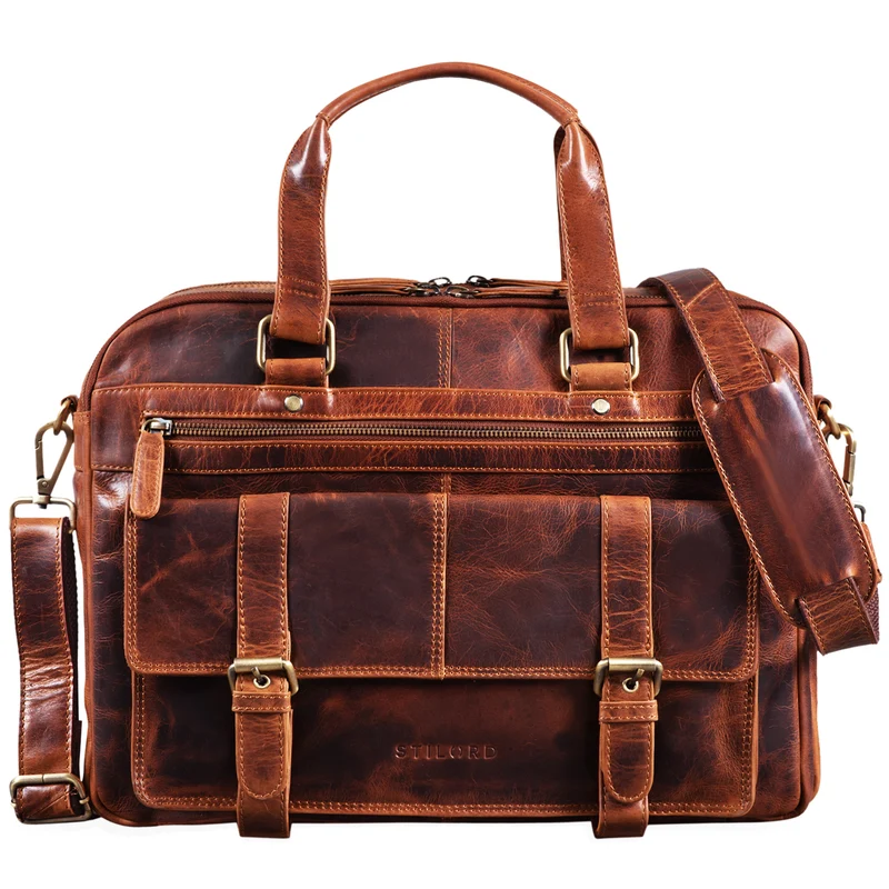 "Alvaro" Vintage Ledertasche Laptoptasche