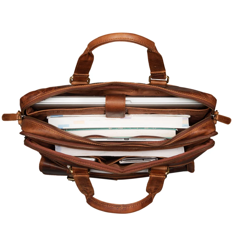"Alvaro" Vintage Ledertasche Laptoptasche