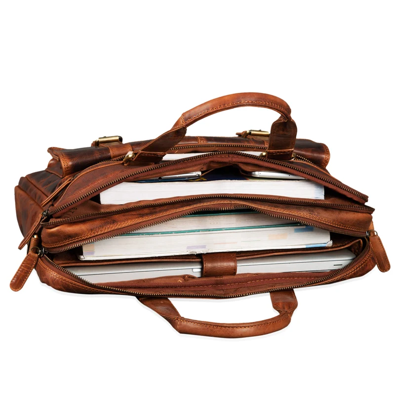 "Alvaro" Vintage Ledertasche Laptoptasche